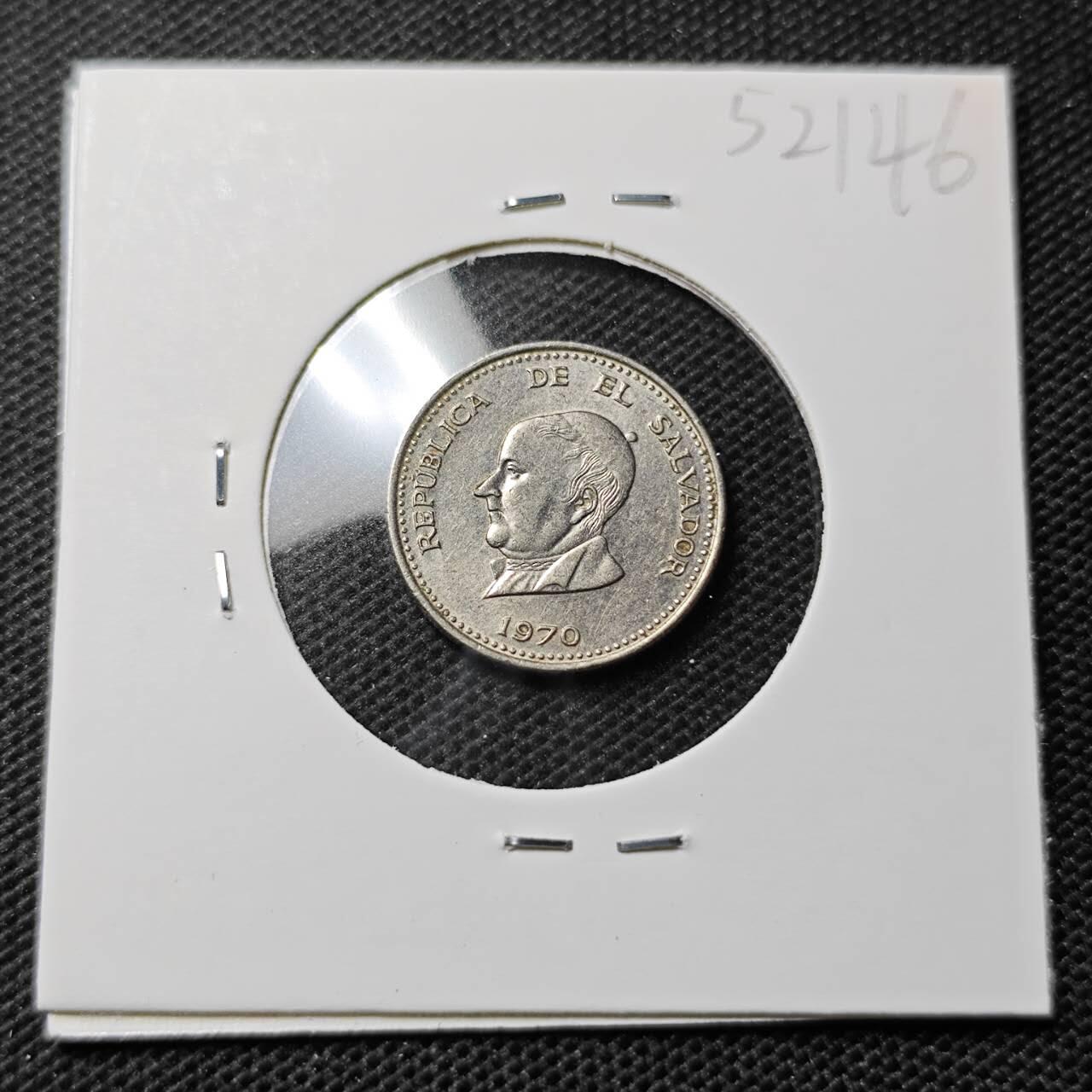 KK钱币收藏小铺 第352场 2月预留时间 周末发货 1970萨尔瓦多25分 