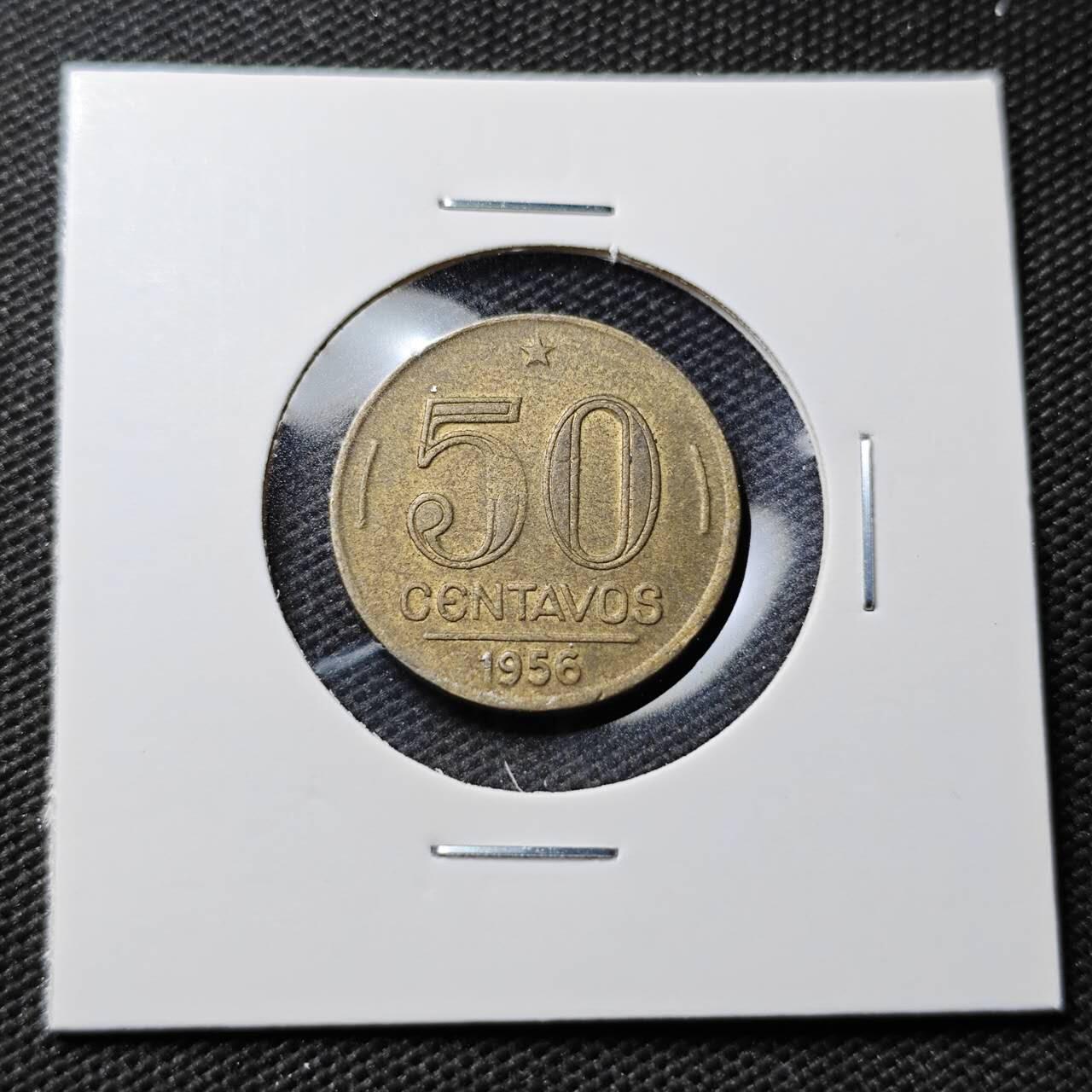 KK钱币收藏小铺 第353场 2月预留时间 周末发货  1956巴西50分 铜币