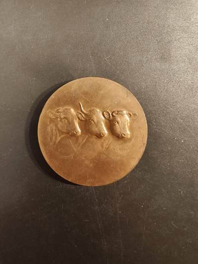 老王徽章第154期 - 法国养殖业协会大铜章    直径50mm   重量66.3g