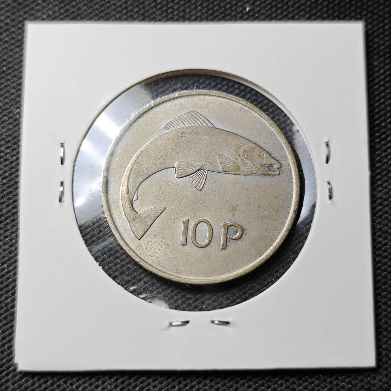 KK钱币收藏小铺 第354场 2月预留时间 周末发货  1974爱尔兰10便士 好品