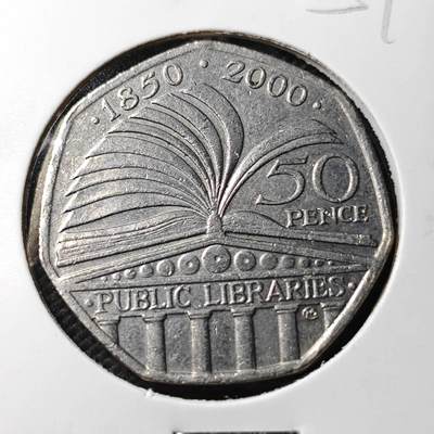 KK钱币收藏小铺 第354场 2月预留时间 周末发货 -  2000英国50便士纪念币