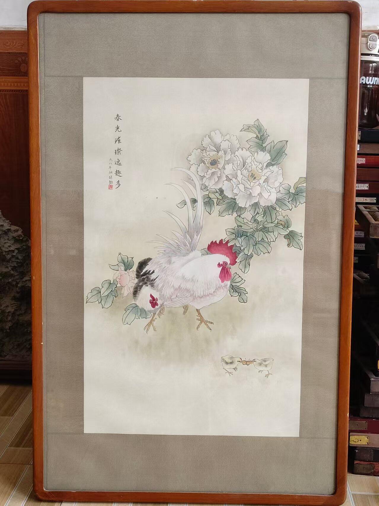 当代画家赵钧：范增徒弟，高90/宽58厘米，画心63.6/39厘米，九八年秋，保老保真