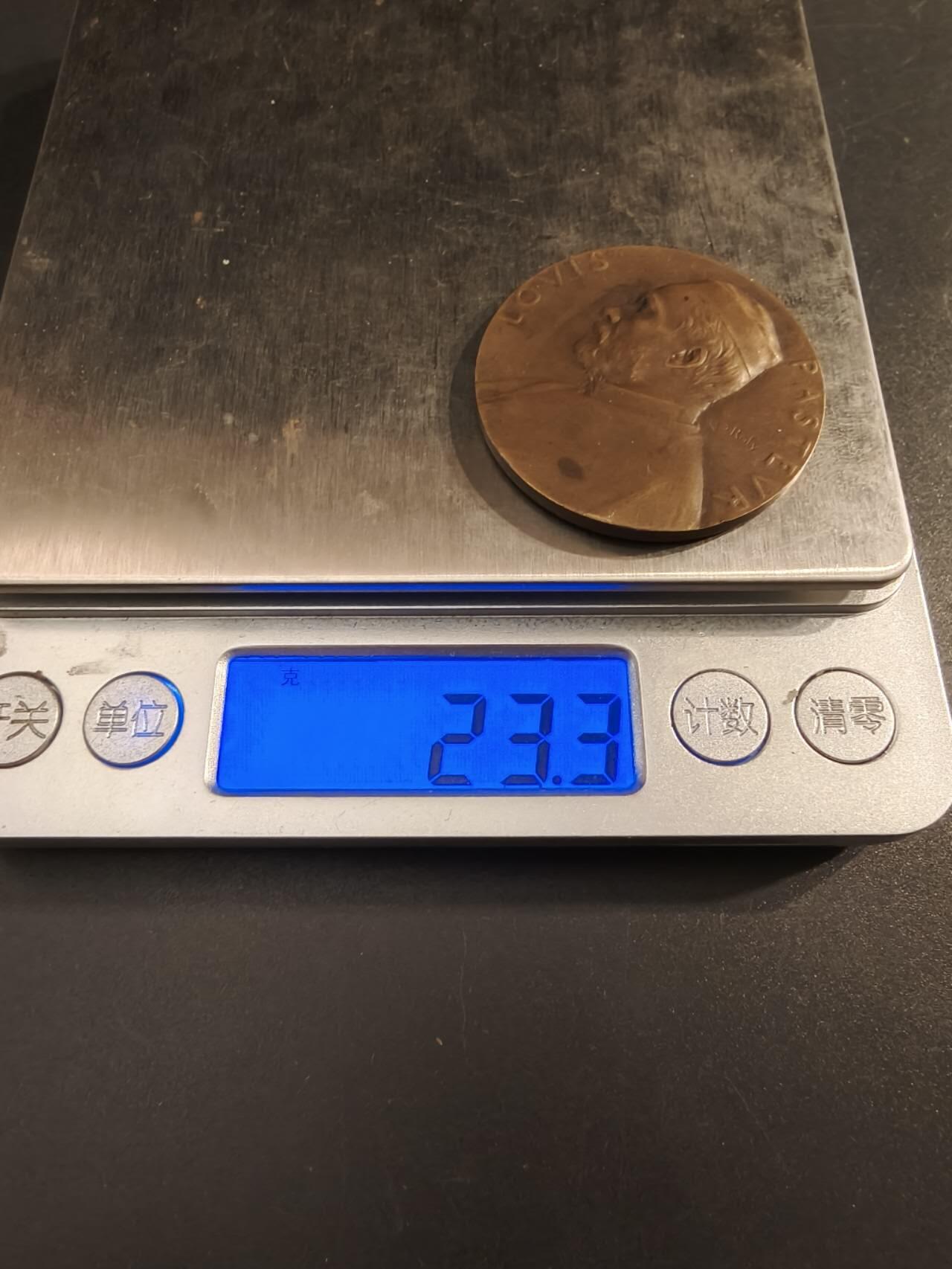 老王徽章第154期 法国著名作家雨果大铜章     大师夏普兰作品     直径33mm.   重量23.3g