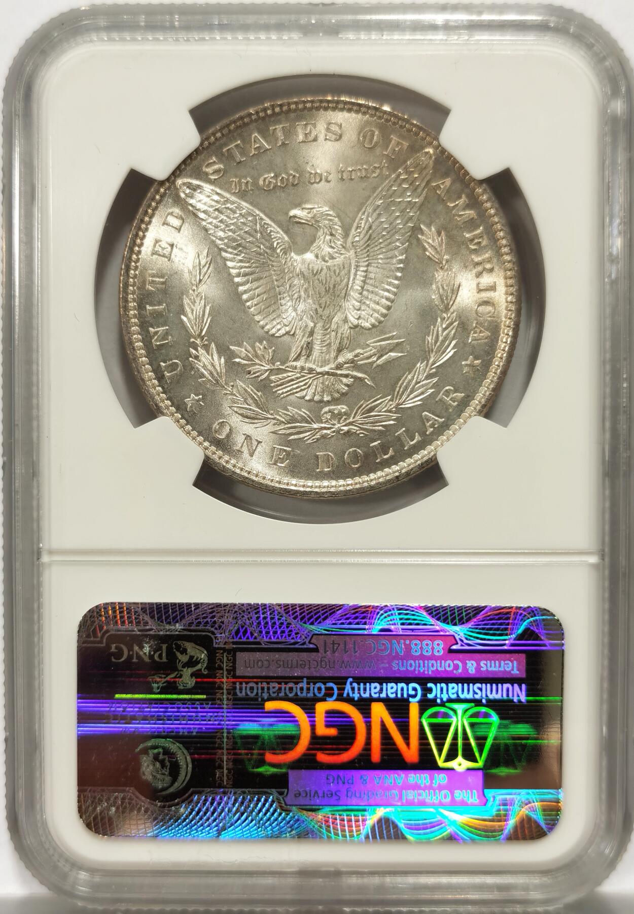 博洋堂世界钱币拍卖第142期（全场包邮） NGC MS64 美国1898摩根
