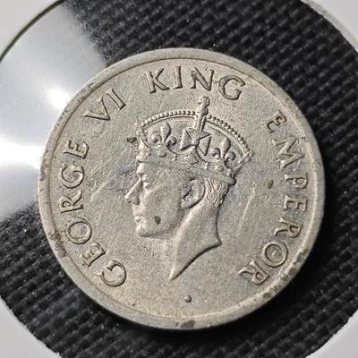 KK钱币收藏小铺 第354场 2月预留时间 周末发货 -  1947英属印度1/4卢比