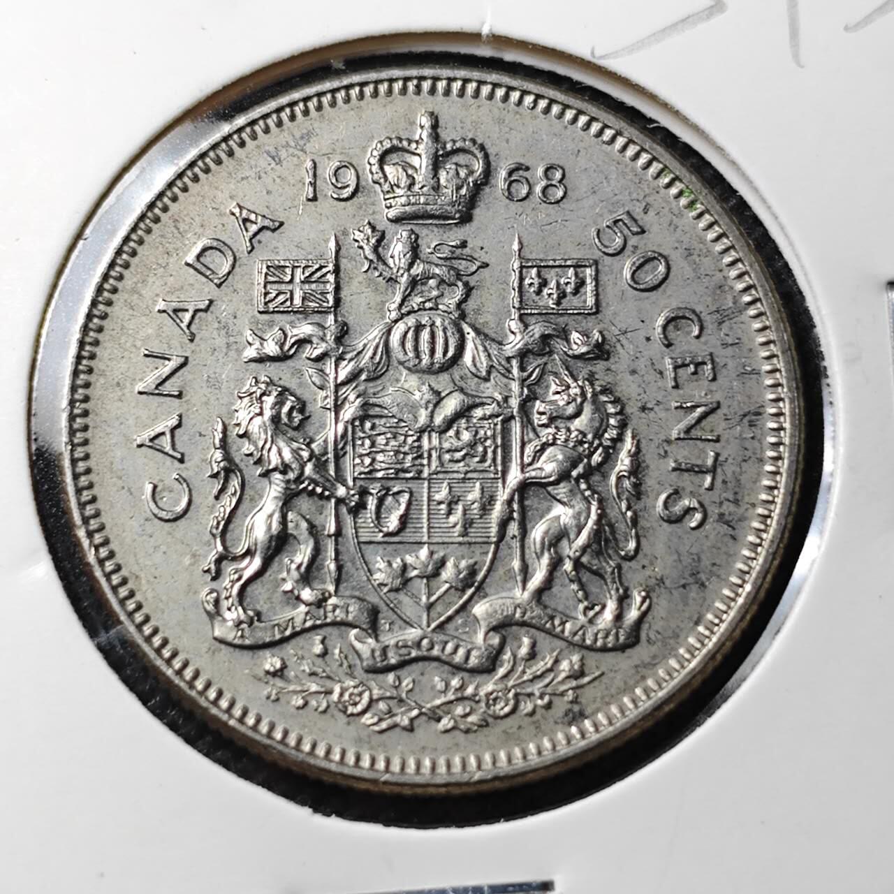 KK钱币收藏小铺 第354场 2月预留时间 周末发货  1968加拿大50分