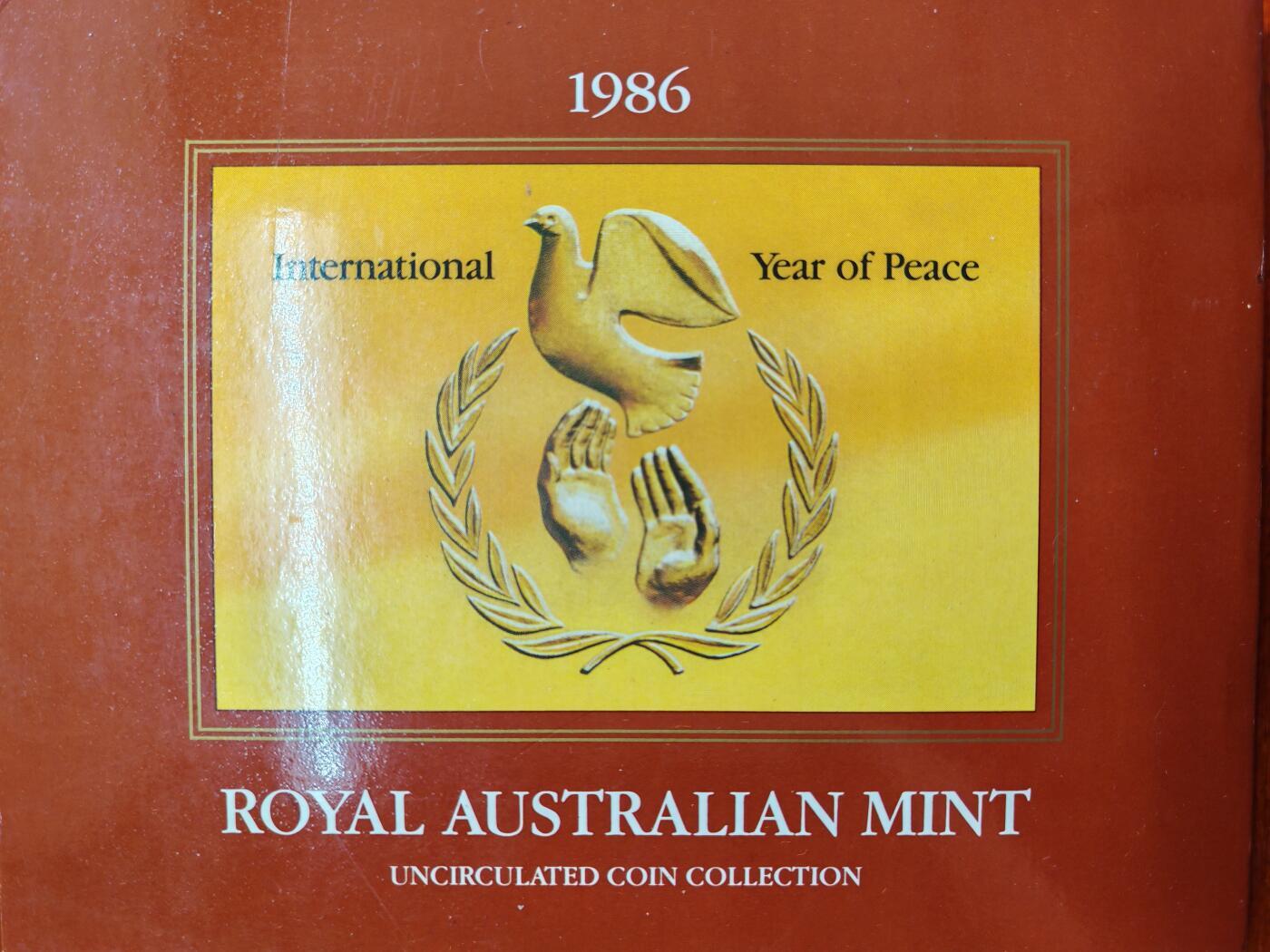长老汇蛇年精选第五十七场拍卖 1986澳大利亚国际和平年7枚套，卡装
