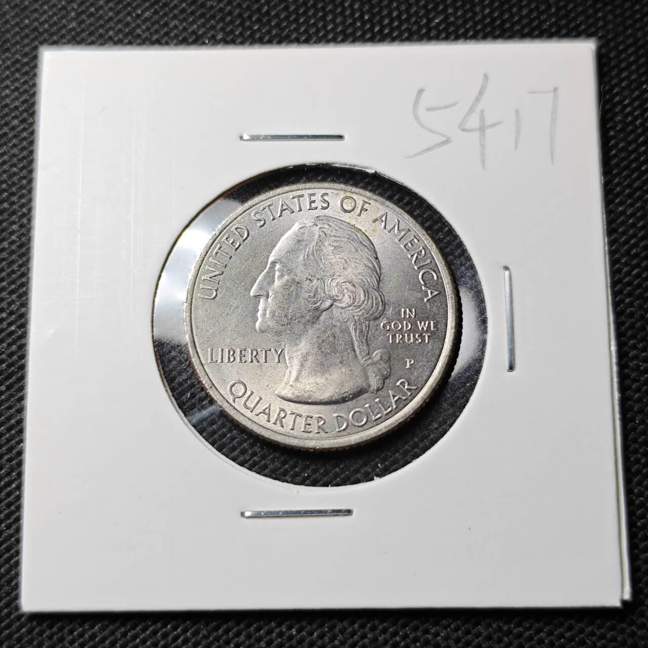 KK钱币收藏小铺 第354场 2月预留时间 周末发货  美国25分纪念币 好品