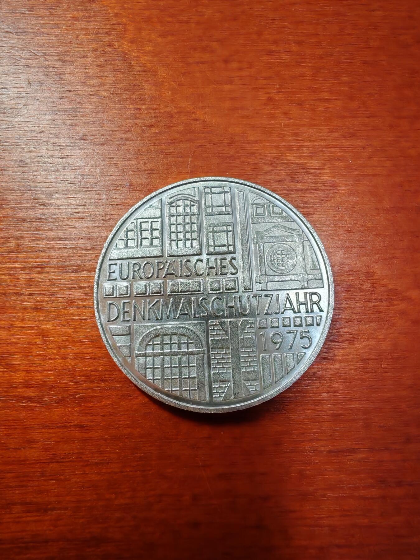 长老汇蛇年精选第五十七场拍卖 1975西德欧洲纪念碑保护年5马克银币，11.2克625银
