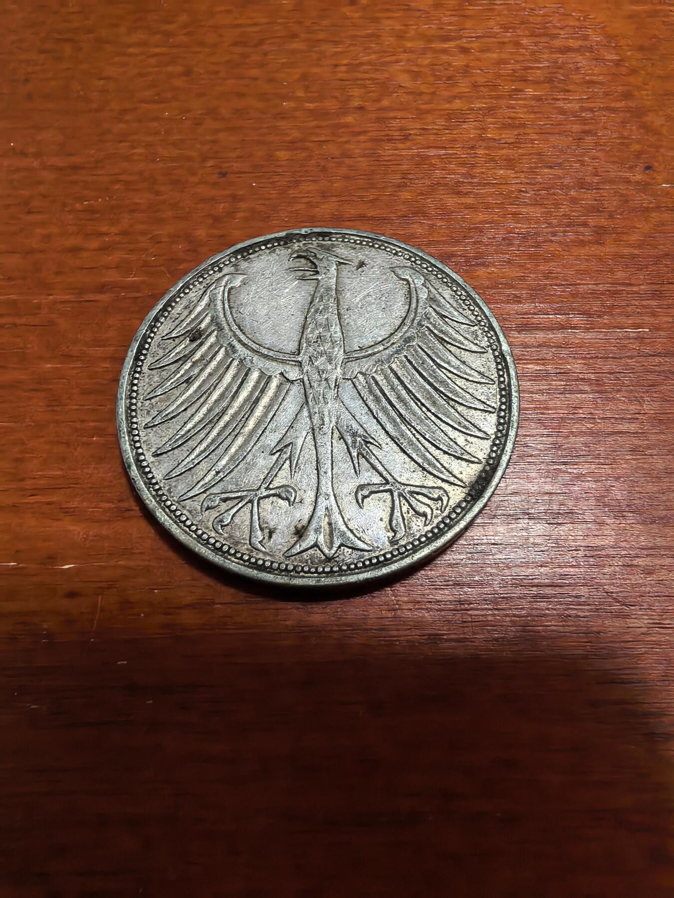 长老汇蛇年精选第五十七场拍卖 1951G西德5马克银币，11.2克625银，首年版