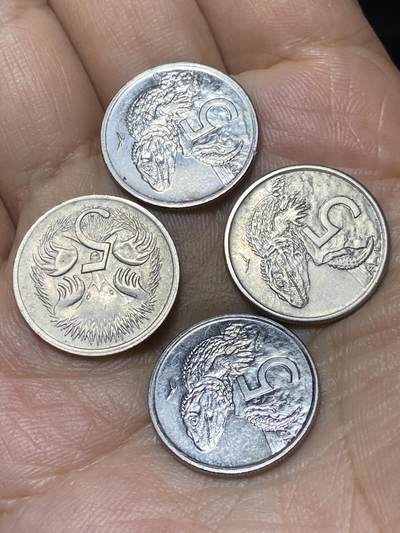 2025年第一百零四场(总第一百三十场）外国好品散币及老藏家邮票场(免佣金) - 散币4枚：新西兰🇳🇿1982年、2000年、2002年5分，澳大利亚🇦🇺1973年5分