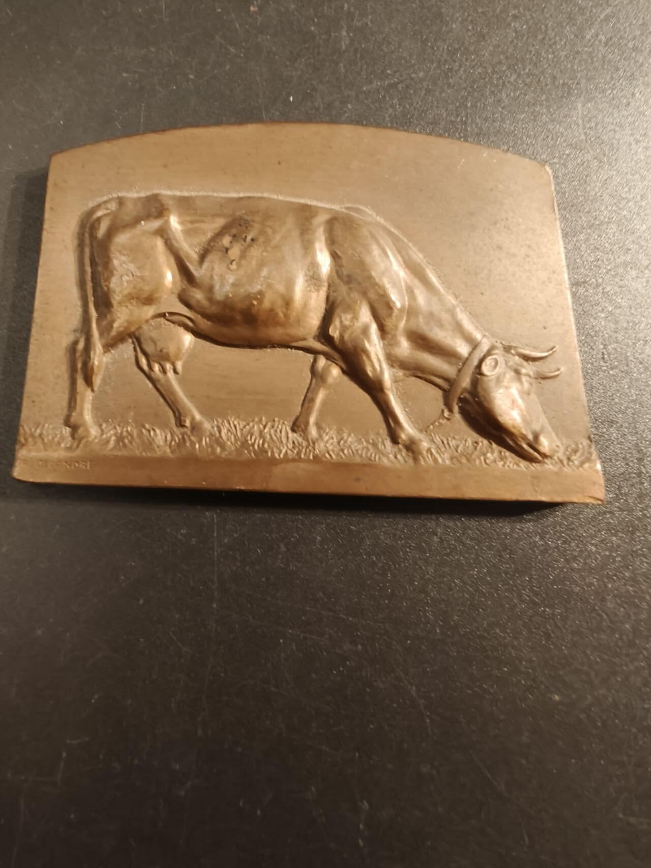 老王徽章第154期 法国索姆市农业协会方形大铜章     尺寸60×40mm.   重量115.5g