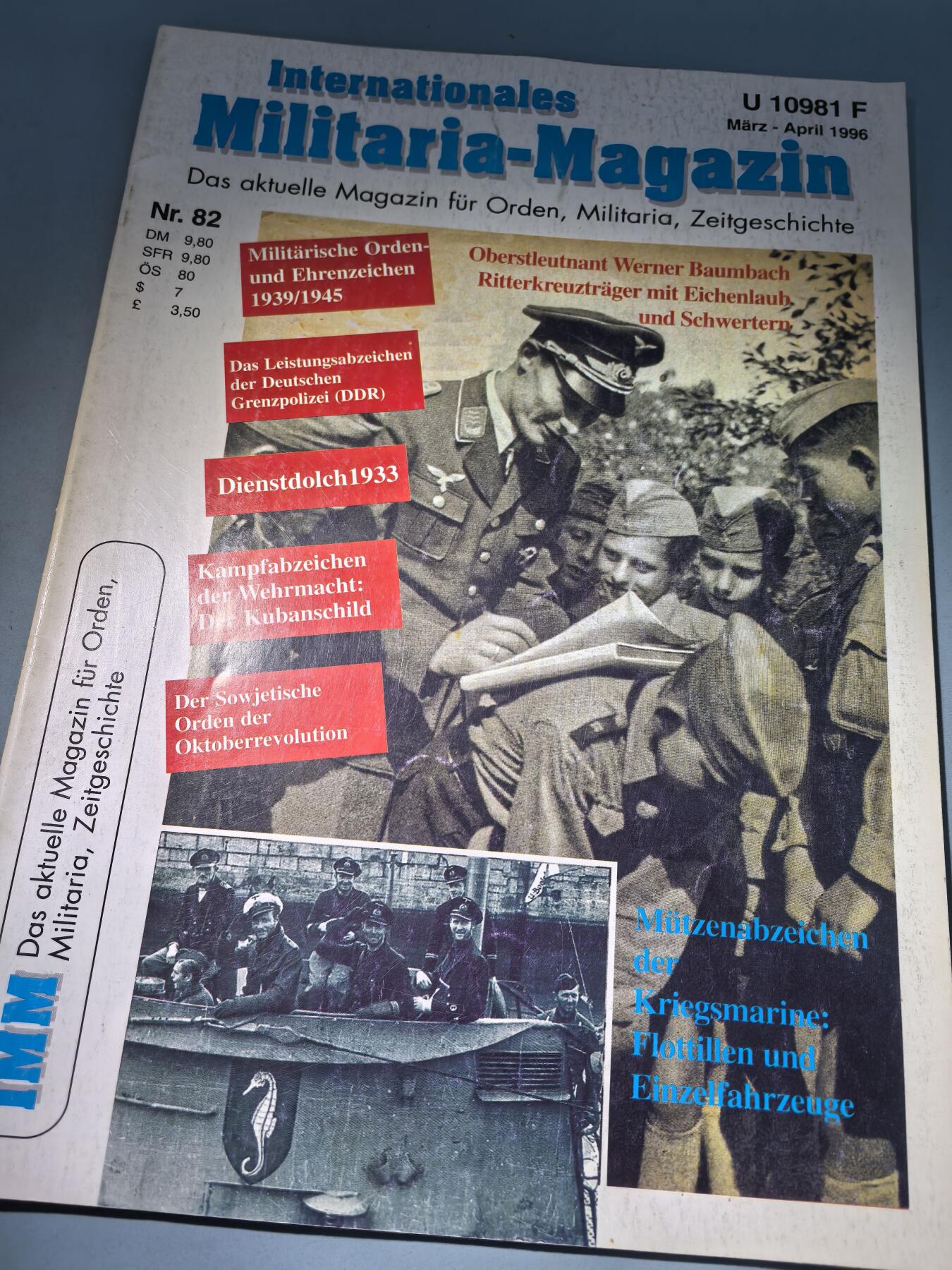 盛世勋华——号角文化勋章邮票专场拍卖第282期 德国出版 Militaria-Magazin杂志 1996年3/4月刊总第82期 50页