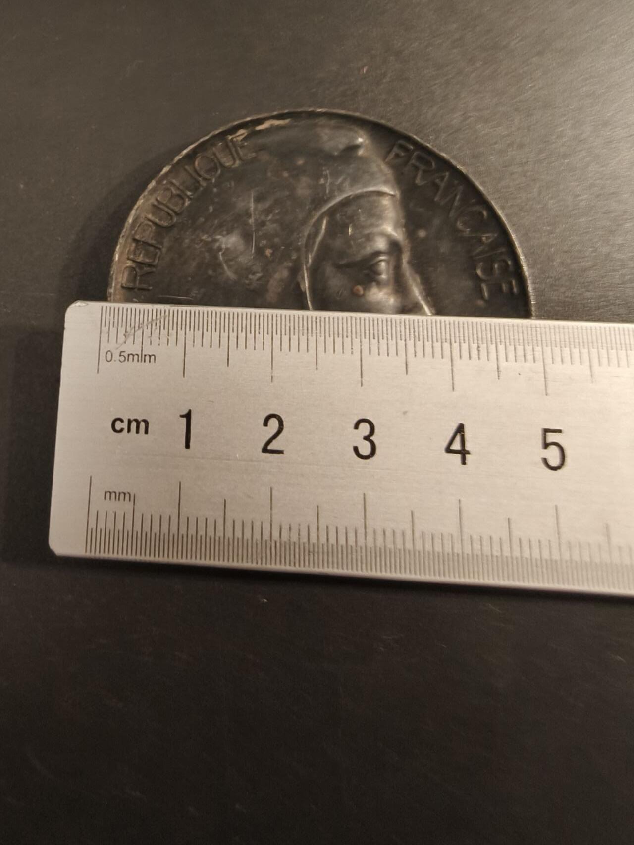 老王徽章第154期  法国参议员赠镀银大铜章 直径50mm 重量70.1g