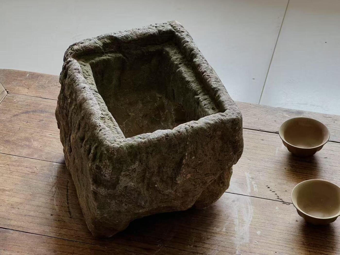 明代滑石石炉：器型古拙，包老到代28/22/21cm    处理1280