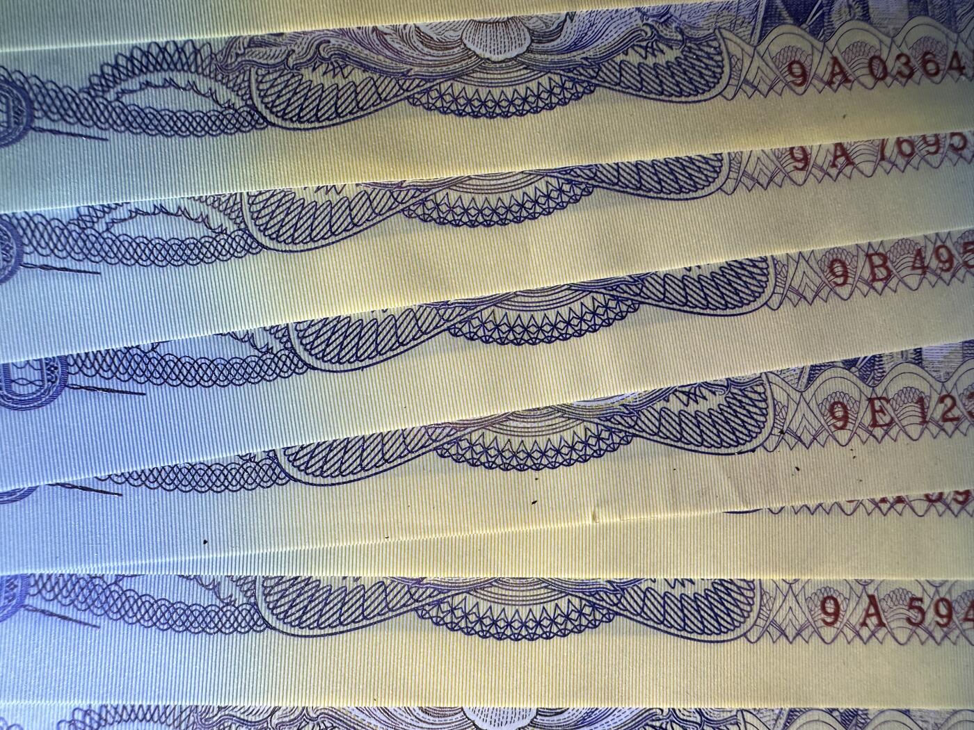 《外钞收藏家》第五百七十三期（精品场）（本平台长期征集拍品、欢迎藏友们联系合作） 泰国1996年50泰铢国王塑料纪念钞10张一起	UNC