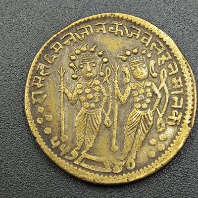 【淘币小摊】限时拍第七百五十八拍  国庆10连拍 老铜币场 外出13号发货 满百包邮可预留两周  周一统一发货  - 印度寺庙铜代币