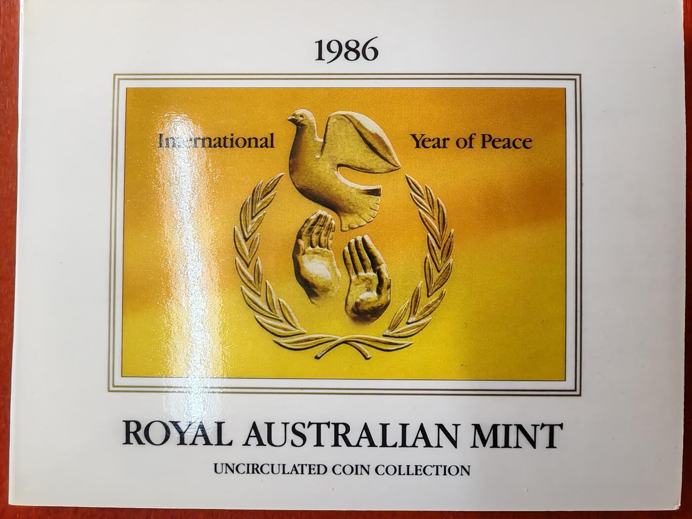 长老汇蛇年精选第五十七场拍卖 1986澳大利亚国际和平年7枚套，卡装
