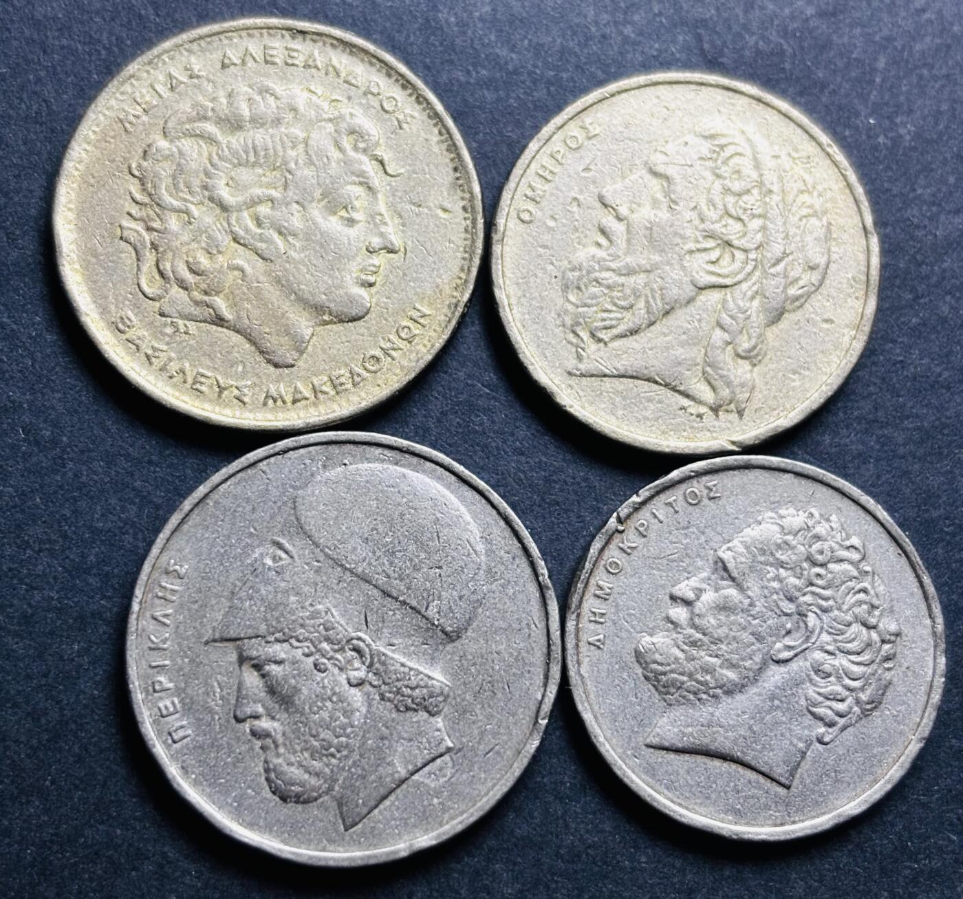文馨钱币收藏第 274 场，批量银币，散币场 长期接收代拍品 希腊各面值 4 枚套