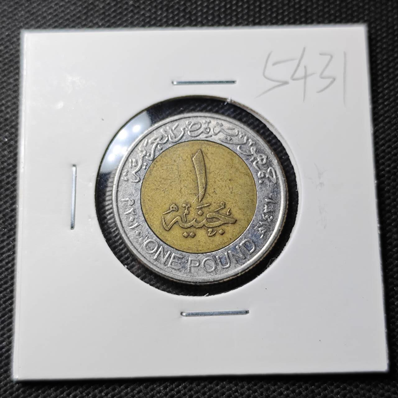 KK钱币收藏小铺 第354场 2月预留时间 周末发货  埃及1镑双色币