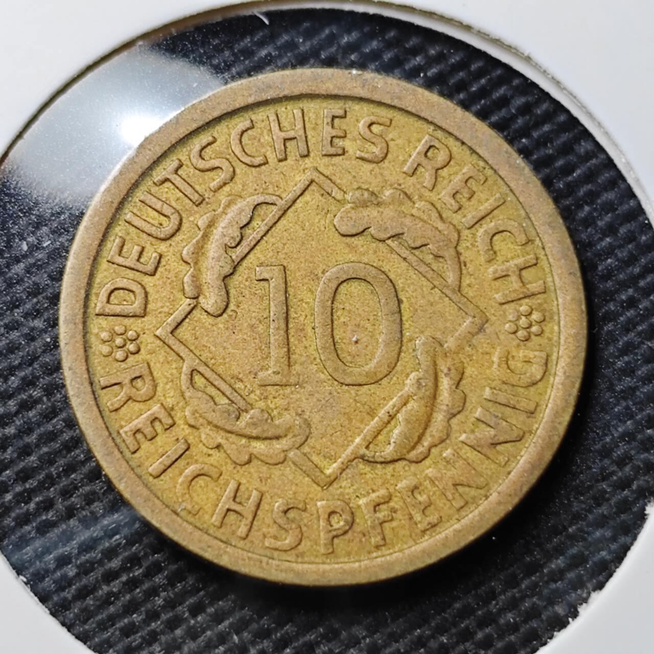 KK钱币收藏小铺 第354场 2月预留时间 周末发货  1925魏玛10分