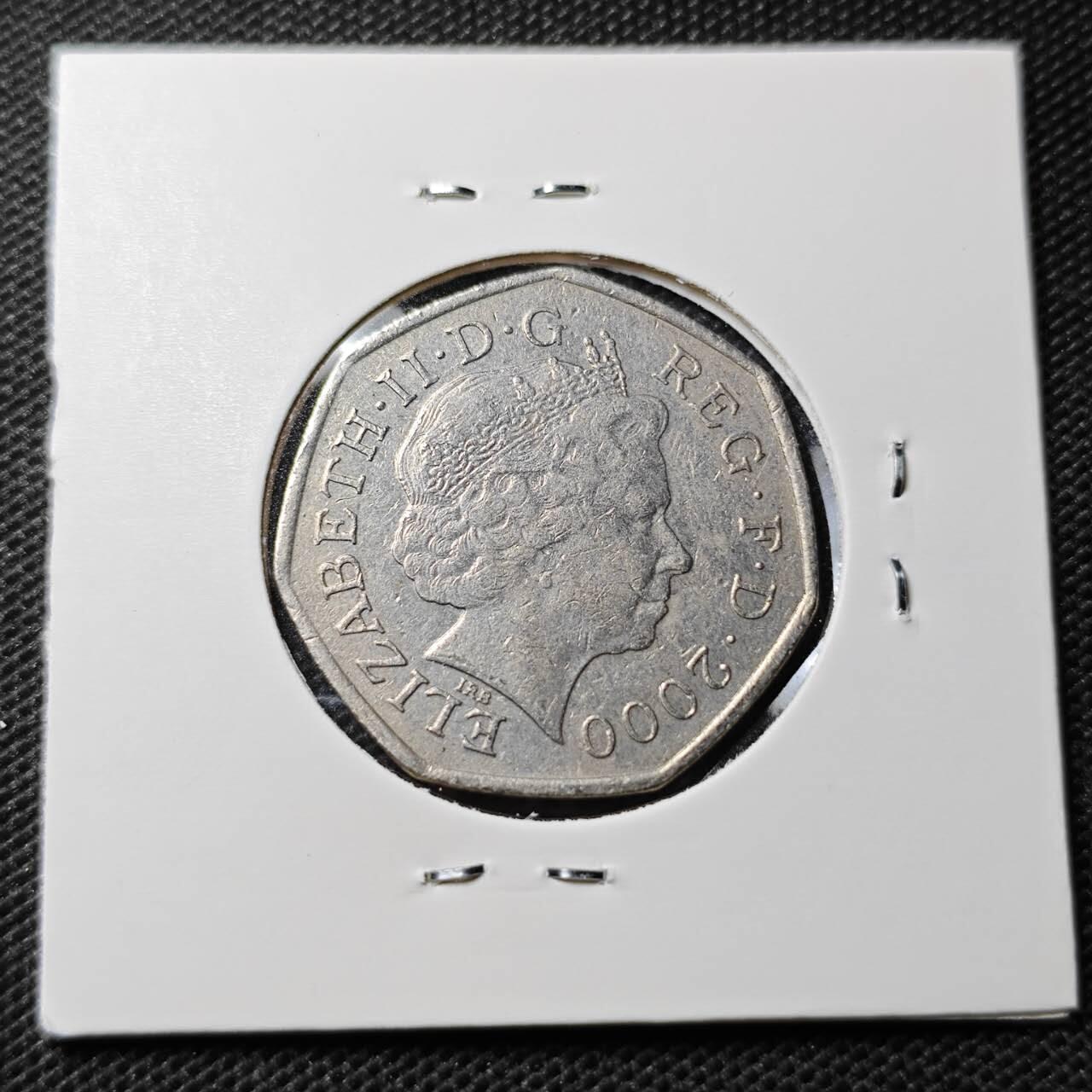 KK钱币收藏小铺 第354场 2月预留时间 周末发货  2000英国50便士纪念币