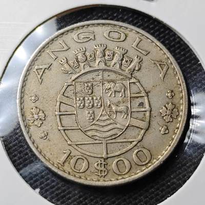 KK钱币收藏小铺 第354场 2月预留时间 周末发货 - 1970 葡属安哥拉10埃斯库多镍币