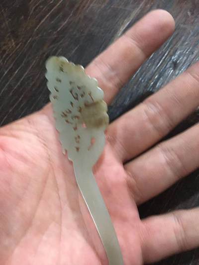 清代花鸟玉簪子，雕刻漂亮，造型好，玉质水头好，老玉器收藏佳品 - 清代花鸟玉簪子，雕刻漂亮，造型好，玉质水头好，老玉器收藏佳品