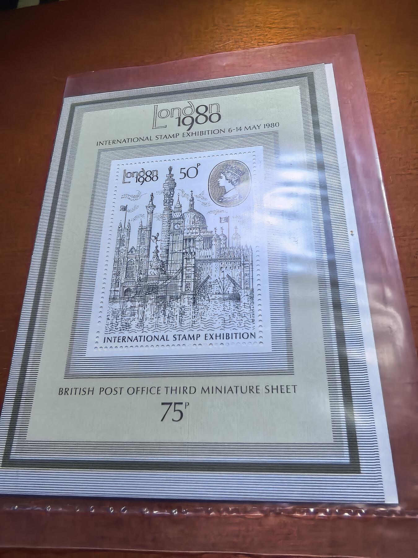 长老汇蛇年精选第五十七场拍卖 1980英国国际邮票展50便士小型张，全新，英国邮局发行的第一批系列小型张的第三枚小型张