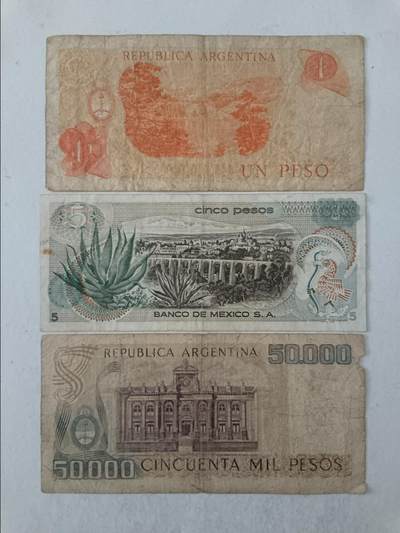 【20251007】非全新纸币第292场 南美洲国家3张纸币，有破口