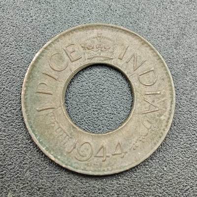 【淘币小摊】限时拍第七百五十八拍  国庆10连拍 老铜币场 外出13号发货 满百包邮可预留两周  周一统一发货  - 印度1944年1派沙铜币
