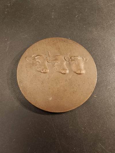 老王徽章第154期 - 法国索姆市农业协会协会大铜章 直径50mm 重量66.3g 