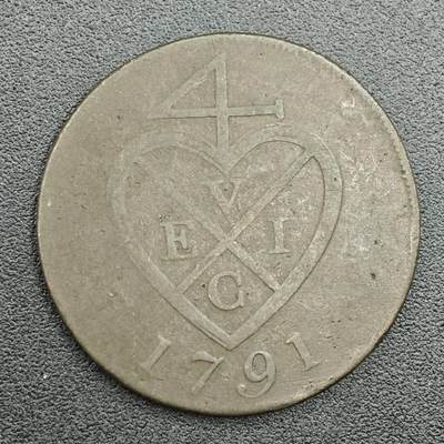 【淘币小摊】限时拍第七百五十八拍  国庆10连拍 老铜币场 外出13号发货 满百包邮可预留两周  周一统一发货  - 东印度公司半安娜铜币