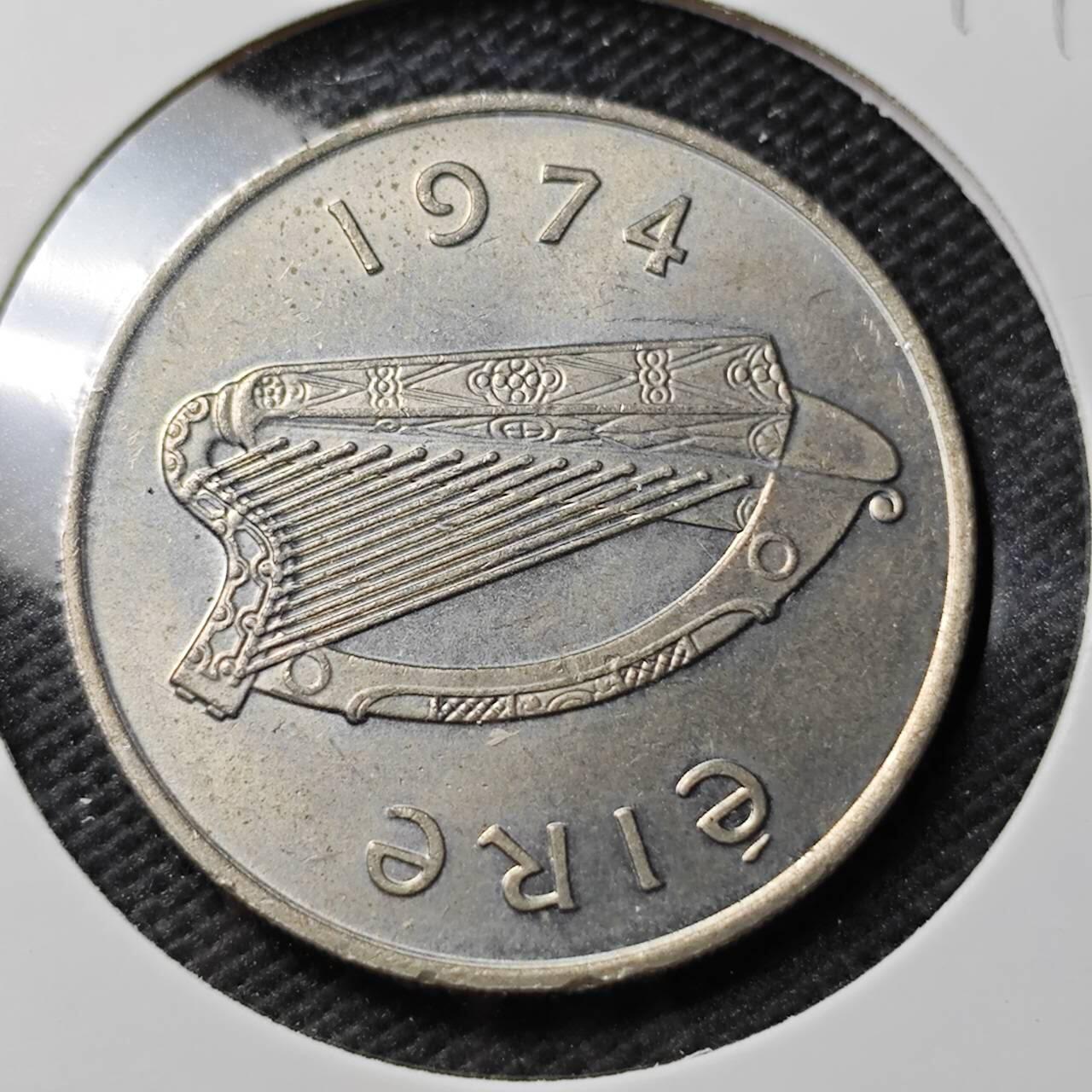 KK钱币收藏小铺 第354场 2月预留时间 周末发货  1974爱尔兰10便士 好品