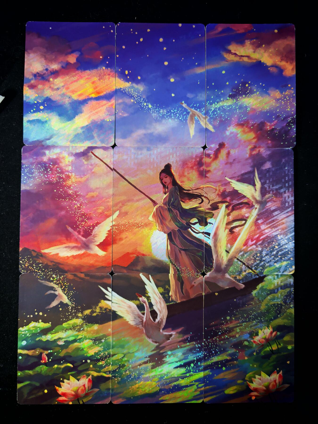 第18期★★0佣收拍★★~【琦卡当当铺】扫码加群抽[包邮券]~结束快~ (分享有奖) 趣卡社-宋时月-9拼卡-李清照-彩闪-9张