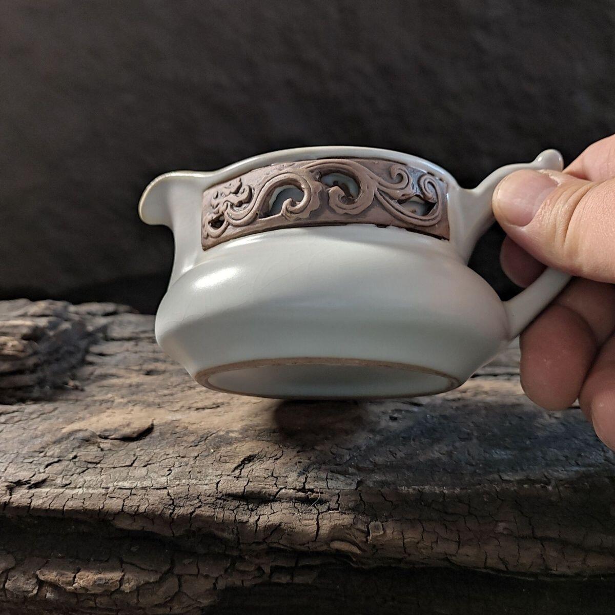 汝窑天青公道杯