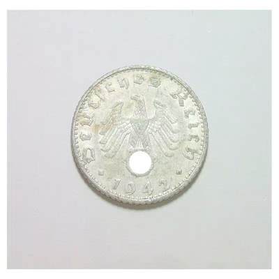 特年 德国第三帝国1942年E版50芬尼 极美品 - 特年 德国第三帝国1942年E版50芬尼 极美品
