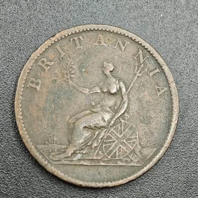 【淘币小摊】限时拍第七百五十八拍  国庆10连拍 老铜币场 外出13号发货 满百包邮可预留两周  周一统一发货  - 英国1807年乔治三世半便士铜币