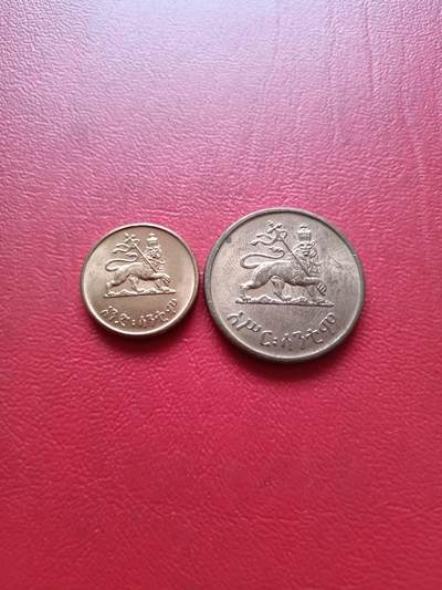 【云涧收藏】第六十八场 - 埃塞俄比亚1944年1、10分2枚，未流通品