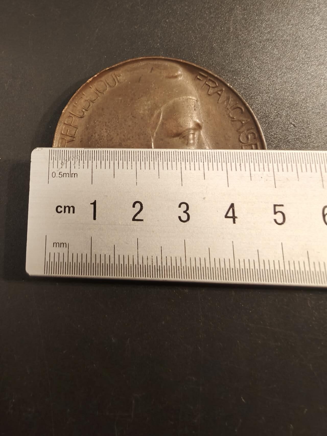 老王徽章第154期  法国参议员赠大铜章 直径50mm 重量70.1g