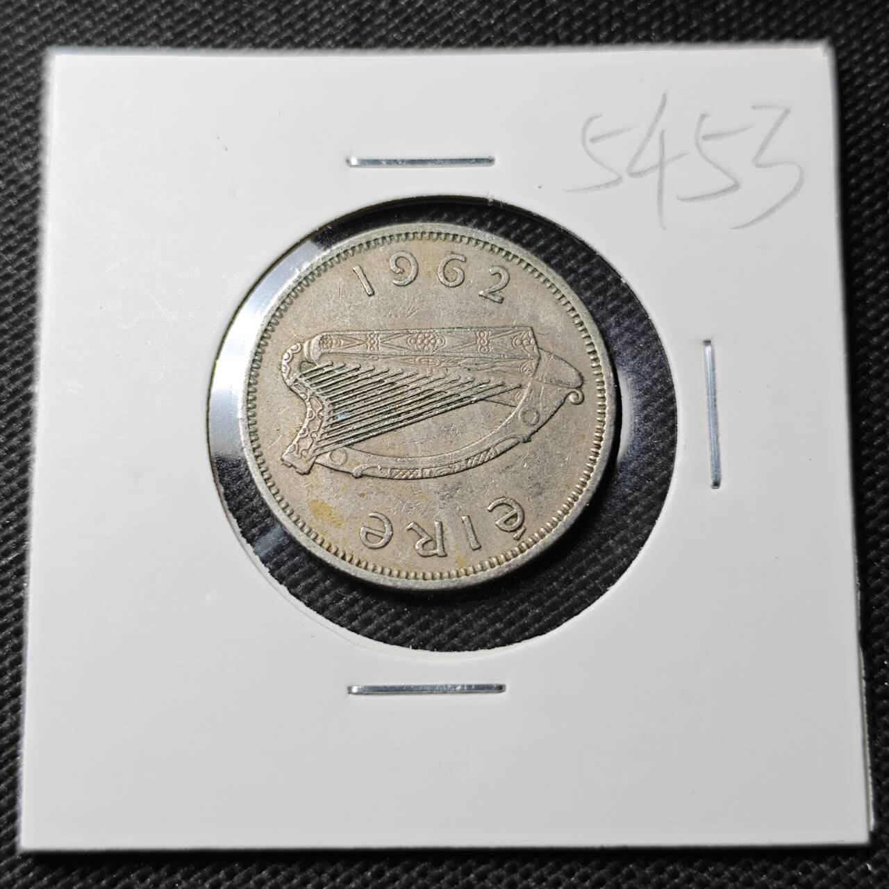 KK钱币收藏小铺 第354场 2月预留时间 周末发货 1962 爱尔兰1先令
