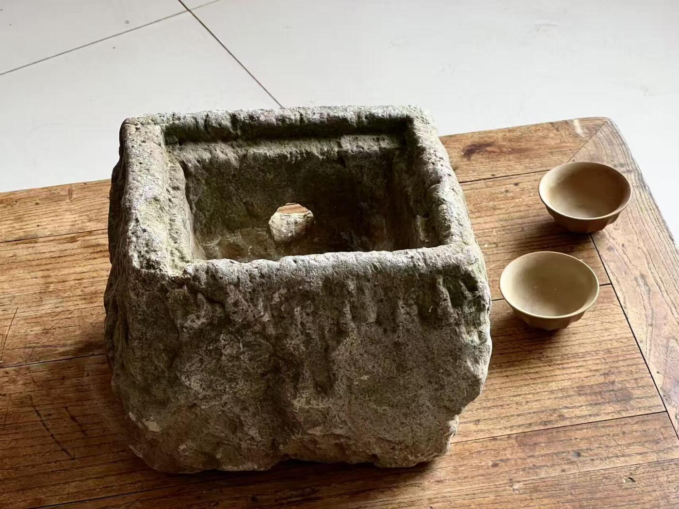 明代滑石石炉：器型古拙，包老到代28/22/21cm    处理1280