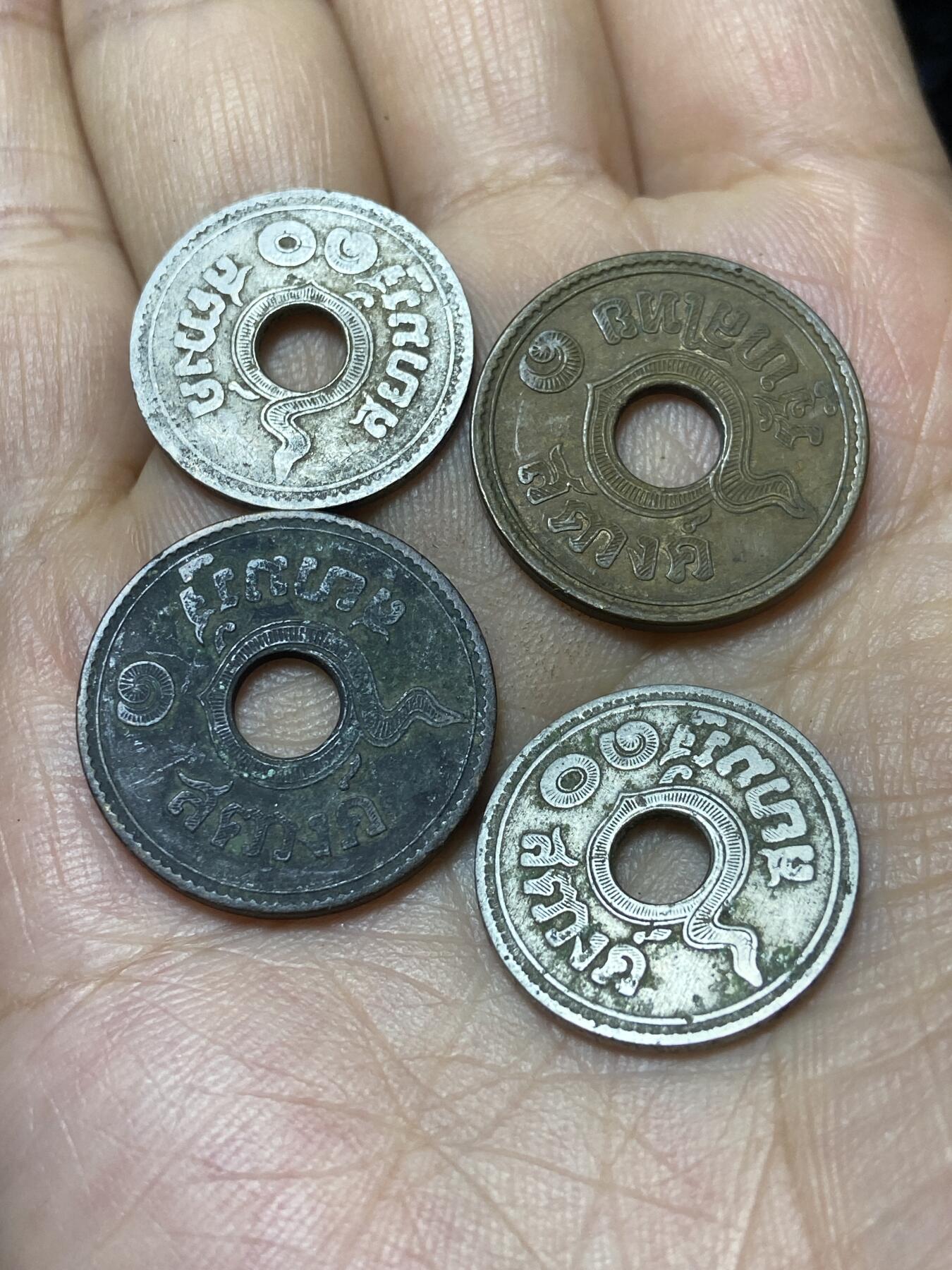 2025年第一百零三场(总第一百二十九场）乔治六世国王各年份1法新专场(免佣金) 泰国🇹🇭1萨当、10萨当4枚：(拉玛六世时期，拉塔纳科辛历和佛历两种版本)
