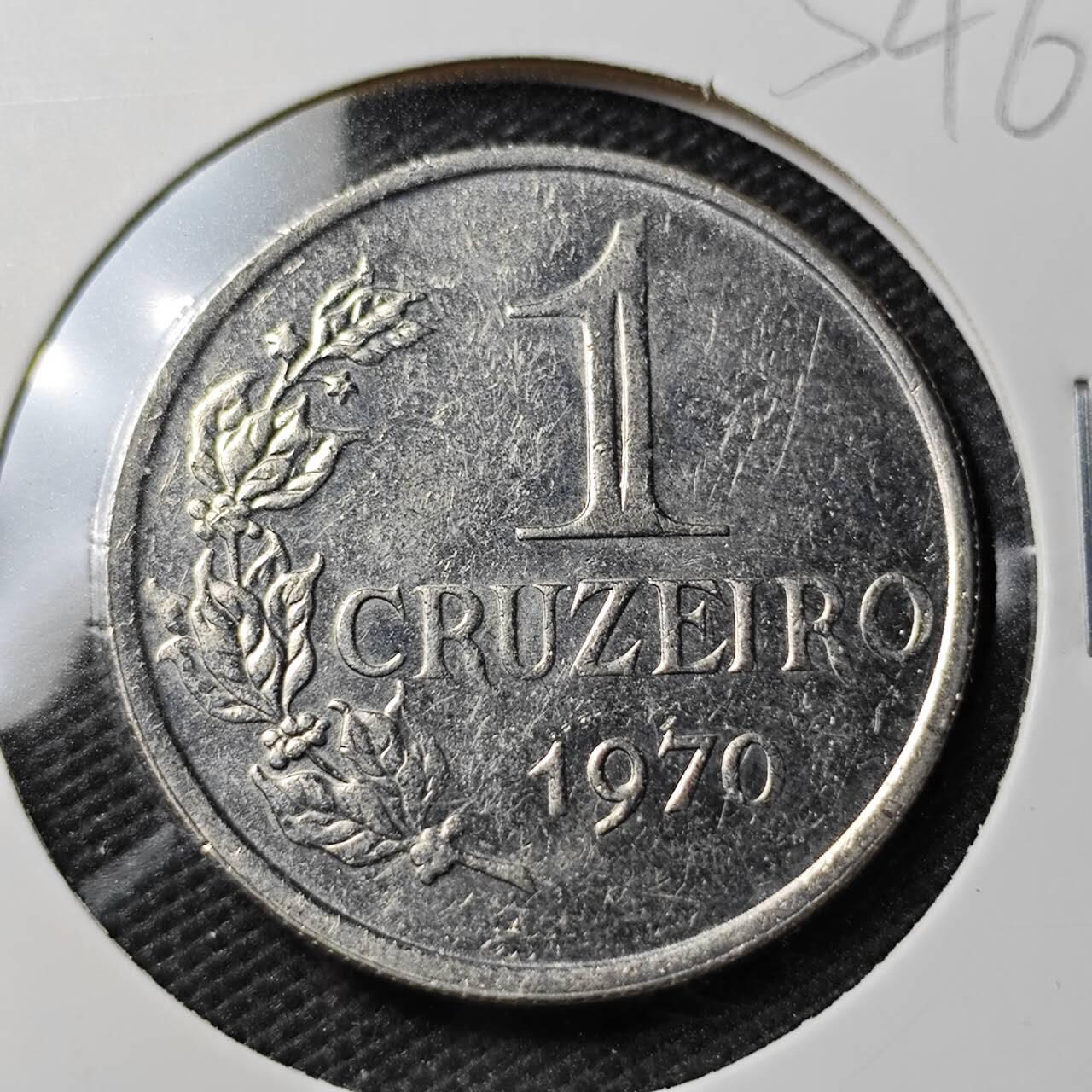 KK钱币收藏小铺 第354场 2月预留时间 周末发货  1970巴西1克鲁塞罗