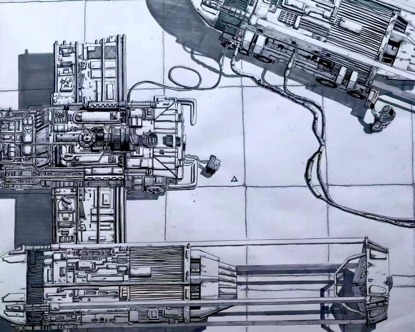 零元拍：歪歪亲笔签名系列作品装饰画，作品名称《Y-WING》，作品尺寸：1.2X0.6M，超厚300g泛太克艺术纸，爱普生原装墨水艺术微喷，限量200张，每张均有艺术家亲笔签名及手写编号，不含装裱