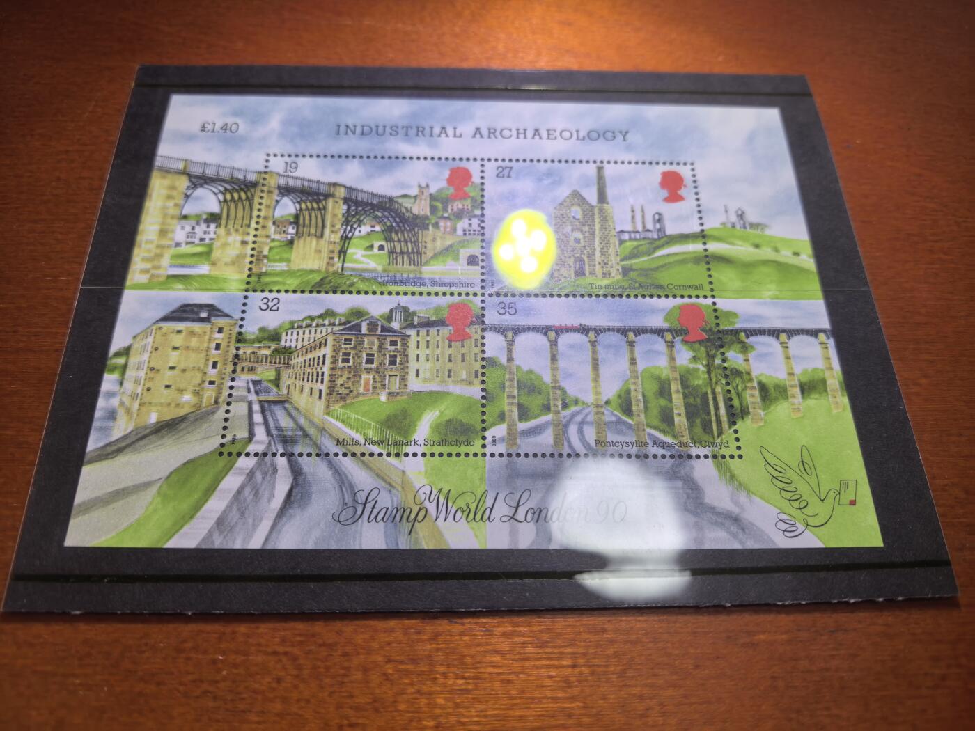 长老汇蛇年精选第五十七场拍卖 1990伦敦国际邮票展1.4英镑小型张，主题：工业考古；英国邮局发行的第二批小型张系列之一