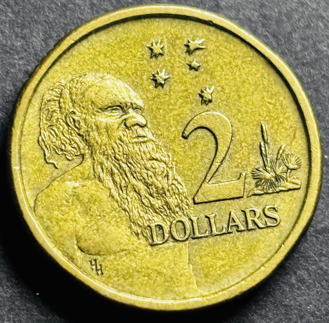 文馨钱币收藏第 274 场，批量银币，散币场 长期接收代拍品  1988 年澳大利亚土著人 2 元纪念币，第一版首发年