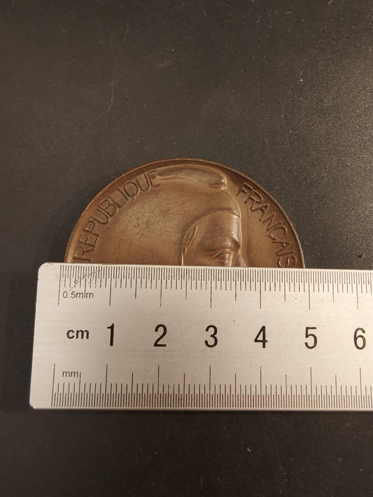 老王徽章第154期  法国参议员赠大铜章 直径50mm 重量67.1g