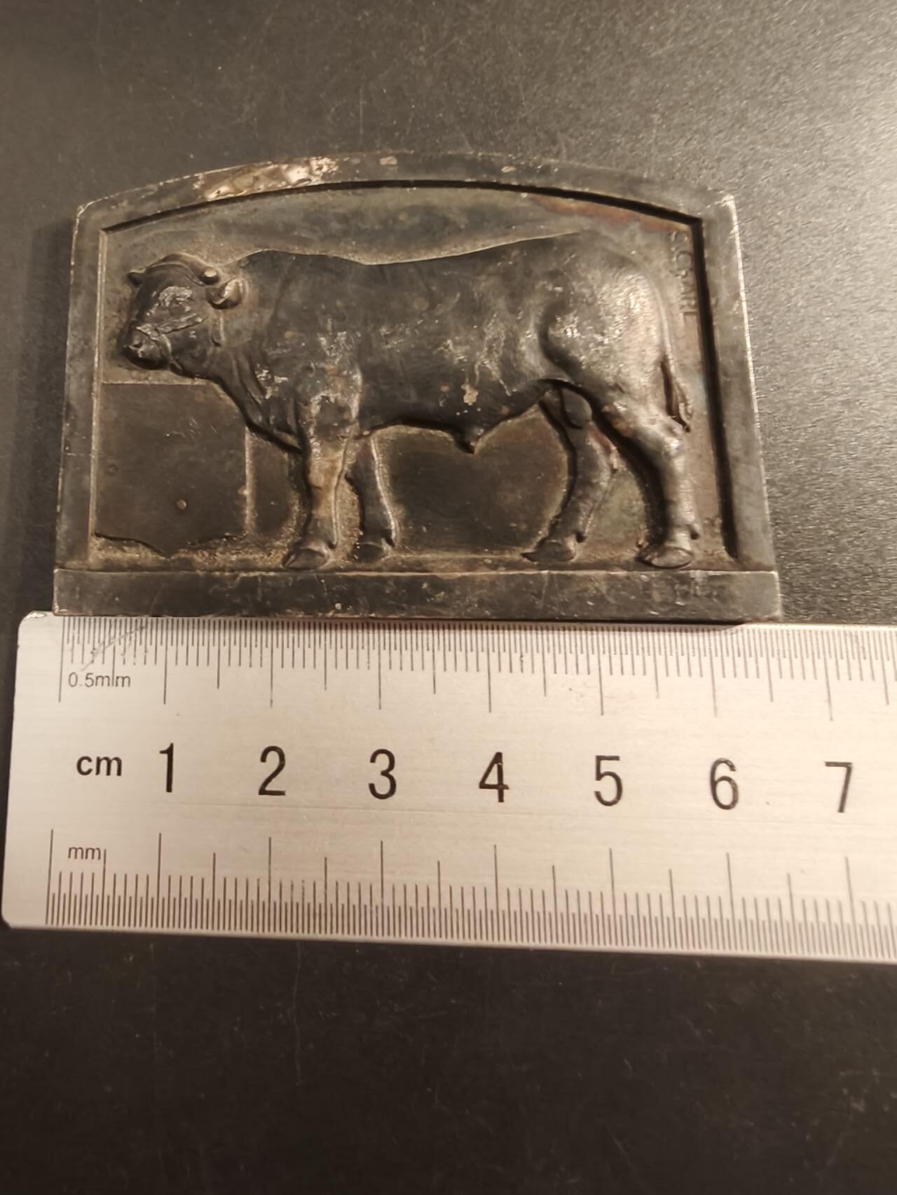 老王徽章第154期 法国农业协会方形镀银大铜章    实发    尺寸63×44mm.   重量96g