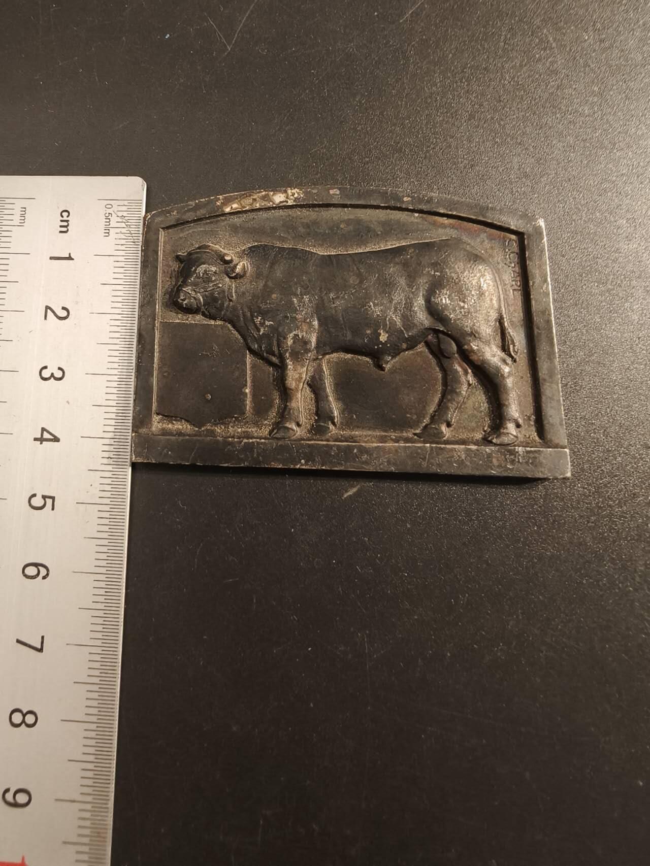 老王徽章第154期 法国农业协会方形镀银大铜章    实发    尺寸63×44mm.   重量96g